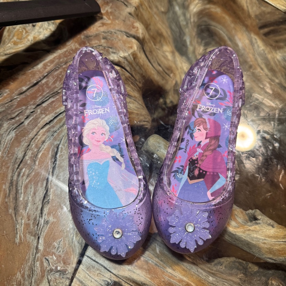 Light up Frozen Jelly Dress Shoes with Floral Gem